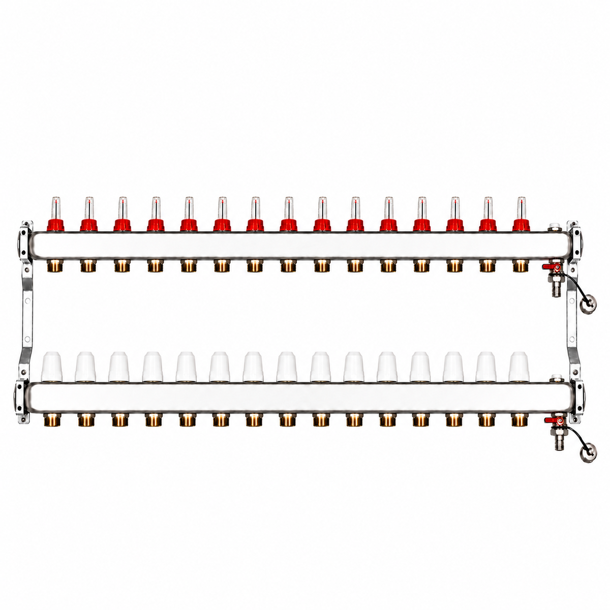 distribuitor inox 15 circuite cu debitmetre