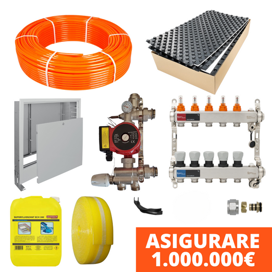 Pachet complet incalzire in pardoseala cu teava PE-Xa MODUS si placa cu nuturi