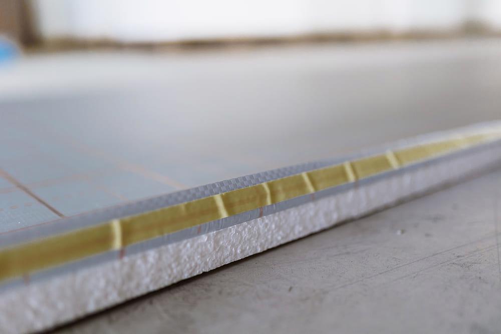 Placa tacker 25mm cu folie caserata si grid pentru montaj tevi 16-17 mm