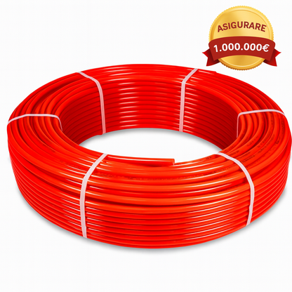 Teava PE-RT MODUS 5 straturi cu bariera EVOH pentru incalzire in pardoseala, colac rosu 16x2.0 mm