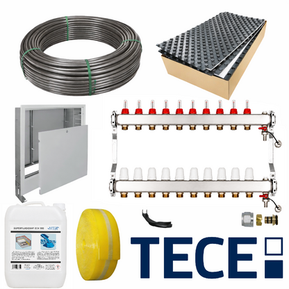 Pachet complet incalzire in pardoseala cu teava PE-RT TECEfloor Soft 5S si placa cu nuturi