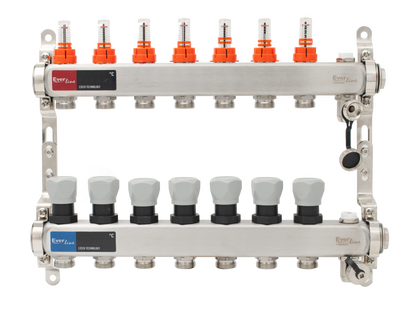 distribuitor inox 7 circuite cu debitmetre