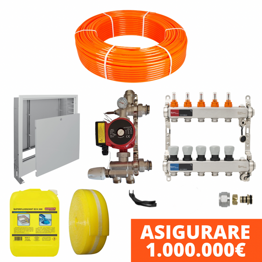 Pachet fara placa incalzire in pardoseala cu teava PE-Xa MODUS 