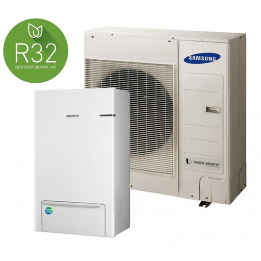 Pompa de caldura 9kW Samsung aer-apa split trifazic R32 pentru 100-150mp